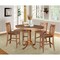 International Concepts Round 36 in Rd Extension Dining Table, 4 San Remo Stools, Distressed Oak, 36 in W, 48 in L, Wood K42-36RXT-6B-S102-4 - alternate 3